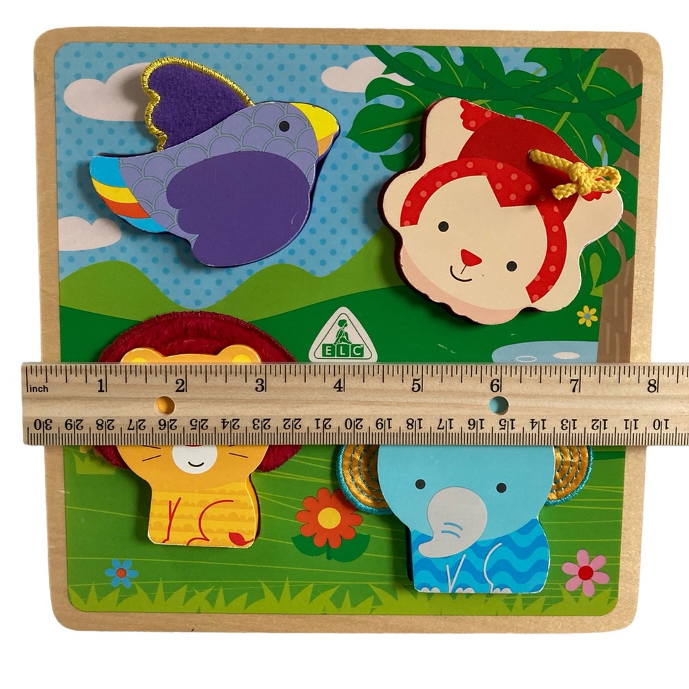 ELC Early Learning Centre Kids Touch & Feel Wooden Animal Puzzle Just Play 8" - Picture 8 of 8